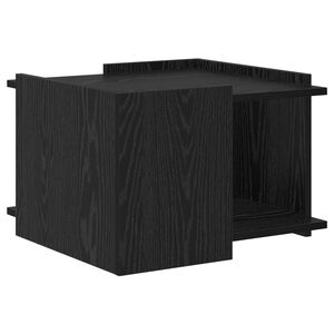 vidaXL Stolik kawowy Czarny dąb 50,5 x 50 x 33 cm Drewno inżynieryjne