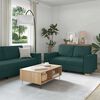 vidaXL Sofa 3 pcs Ciemna zieleń 220 x 80 x 84 cm Tkanina lniana
