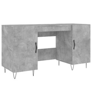 vidaXL Biurko, szarość betonu, 140x50x75 cm, materiał drewnopochodny