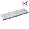 vidaXL Stopień 5 szt. 60 x 18 x 2,5 cm Srebrny Aluminium Prostokątny