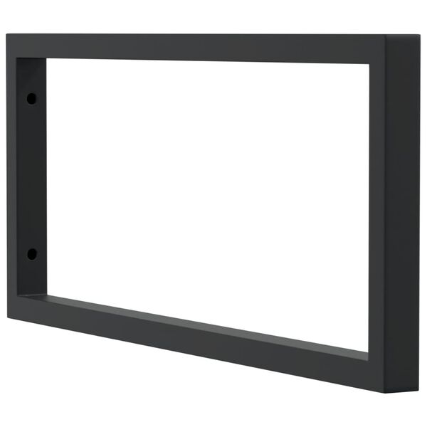 vidaXL Wsporniki do p&oacute;łki pod umywalkę, 2 szt., czarne, prostokątne