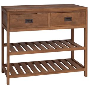 vidaXL Szafka Łazienkowa naturalny 90 x 45 x 75 cm Lite drewno teakowe