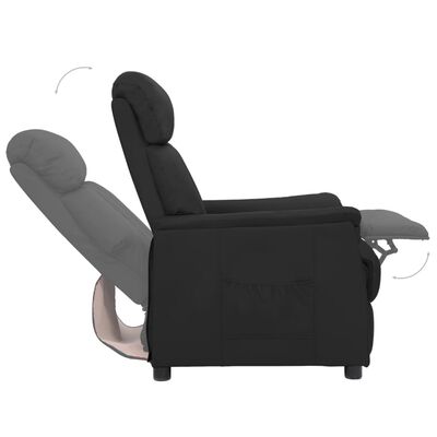 vidaXL Fotel ułatwiający wstawanie, czarny, sztuczna skóra