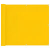 vidaXL Ekran balkonowy Ż&oacute;łty 100 x 300 cm Materiał Oxford
