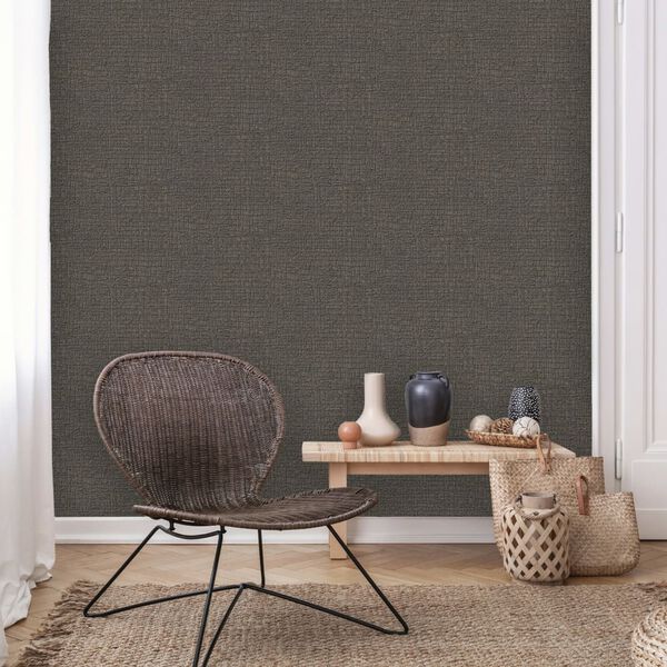DUTCH WALLCOVERINGS Tapeta z ozdobną teksturą, czarna