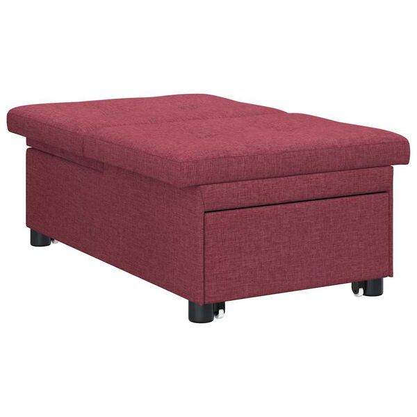 vidaXL Sofa Bed Czerwony 194 x 67 x 37 cm tkanina