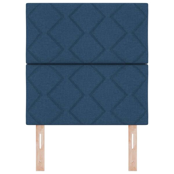 vidaXL Zagłówek Z zagłówkiem Niebieski 80 cm Skóra ekologiczna