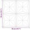 vidaXL Panele ścienne 12 pcs Beton origami 50 x 50 cm Pianka XPS