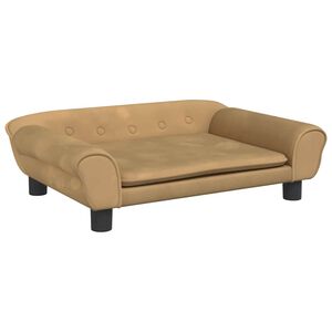 vidaXL Sofa dla dzieci, brązowa, 70x45x26 cm, aksamit