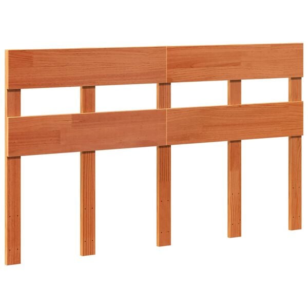 vidaXL Rama ł&oacute;żka bez materaca, woskowy brąz, 150x200 cm, lita sosna