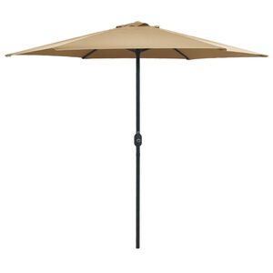 vidaXL Parasol ogrodowy na aluminiowym słupku, 270x246 cm, taupe