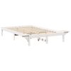 vidaXL Ramka ł&oacute;żka Biały 140 x 190 cm Lite drewno sosnowe