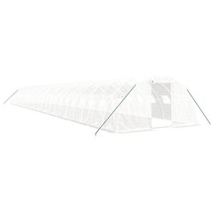 vidaXL Szklarnia ze stalową ramą, biała, 96 m&sup2;, 24x4x2 m