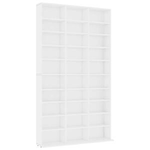 vidaXL Szafka na CD, biała, 102x23x177,5 cm, materiał drewnopochodny