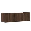 vidaXL P&oacute;łka ścienna, brązowy dąb, 100x35x30,5 cm