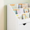 vidaXL Biblioteczka dla dzieci Wysoki połysk biały 60 x 29,5 x 69 cm