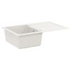 vidaXL Zlew Biały 780 x 500 mm 80% Kwarc i 20% Żywica