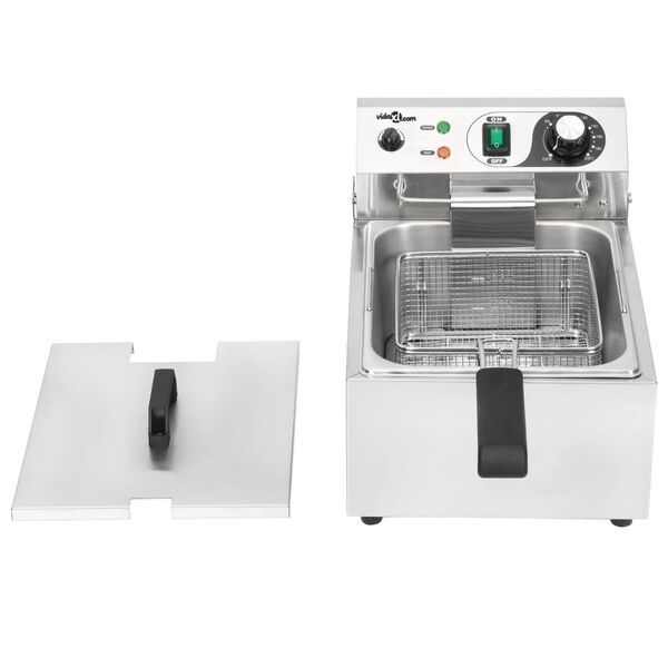 vidaXL Elektryczna frytkownica, stal nierdzewna, 10 L, 3000 W