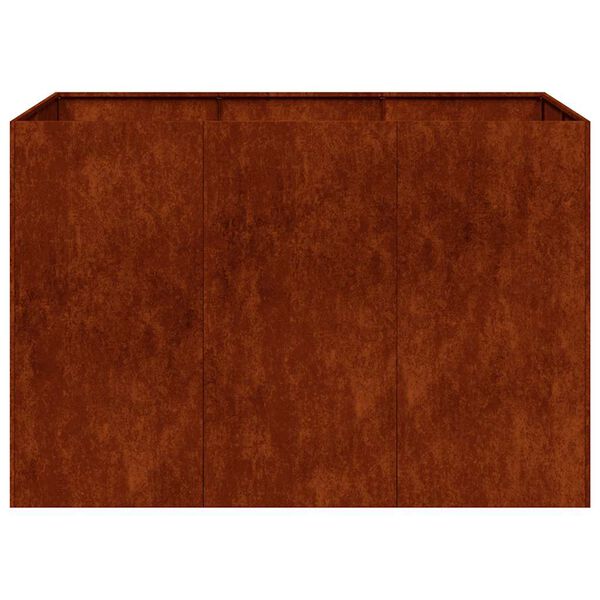 vidaXL Doniczka Rusty 120x80x80 cm Stal nierdzewna