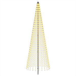 vidaXL Choinka świąteczna LED 285 cm 744 LED Ciepła biel Żelazo Czarny