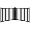 vidaXL Składana bramka dla psa, 2 panele, czarna, 160 cm, drewniana