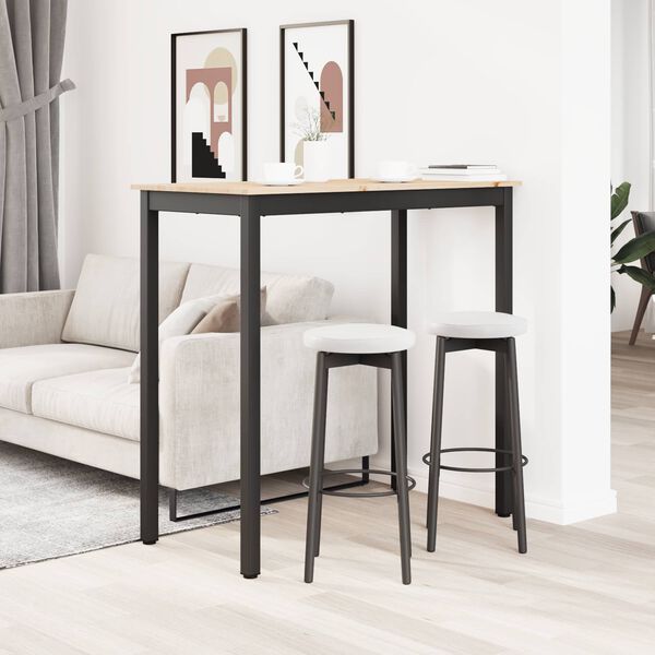 vidaXL St&oacute;ł barowy Naturalny 110 x 55 x 105 cm Lite drewno sosnowe