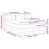 vidaXL Ł&oacute;żko sprężynowe z materacem Ciemnoszary 200 x 140 cm Poliester