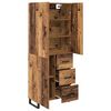 vidaXL Highboard z szufladą 2 pcs Stare drewno 69,5 x 34 x 180 cm