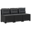 vidaXL Sofa ogrodowa 3-osobowa z poduszkami w rattanowym wyglądzie PP