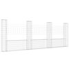 vidaXL 4 słupki gabionowe U-kształtne, 380x20x150 cm, żelazne