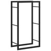 vidaXL Stojak na drewno, matowy czarny, 50x28x94 cm, stalowy