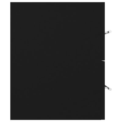 vidaXL Szafka pod umywalkę, czarna, 100 x 38,5 x 48 cm, płyta wiórowa
