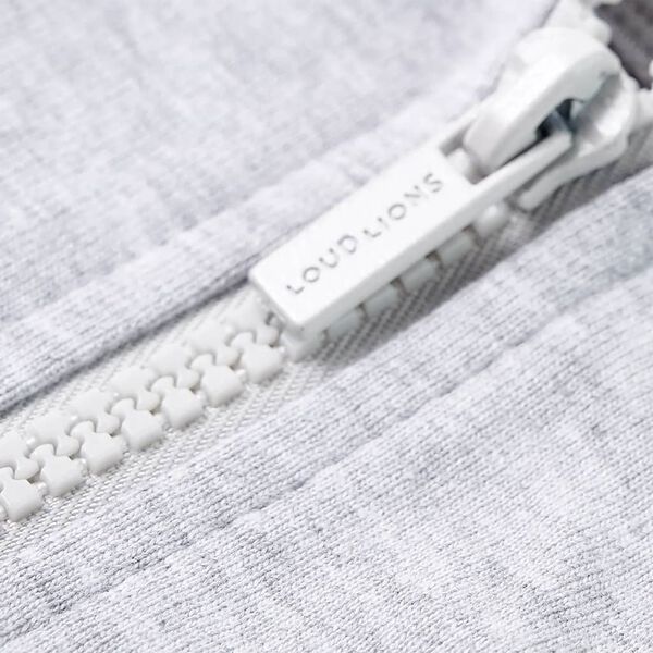 Bluza dziecięca z kapturem i suwakiem, szara, 92