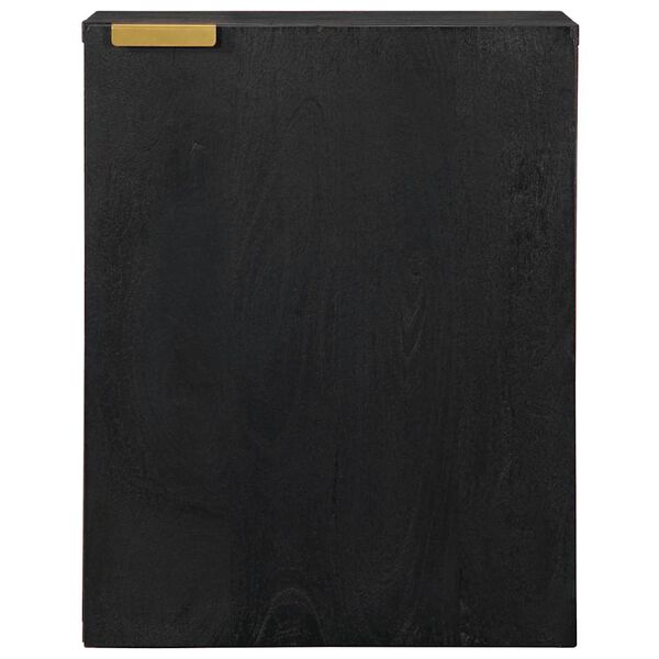 vidaXL Szafka wisząca do łazienki, czarna, 38x33x48 cm