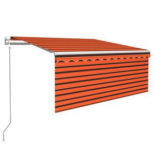 vidaXL Automatyczna markiza z zasłoną, LED i czujnikiem, 3,5x2,5 m