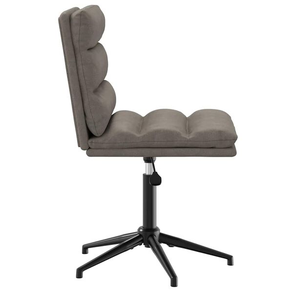 vidaXL Krzesło stołowe, szare, sztuczna skóra