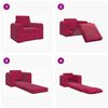 vidaXL Sofa Bed Czerwone wino 98 x 71 x 83 cm Aksamit