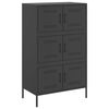 vidaXL Szafka, czarna, 68x39x113 cm, stal