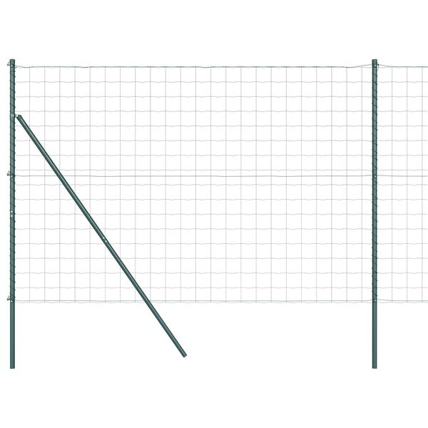 vidaXL Ogrodzenie z słupkami Zielony 1.5 x 10 m Stal