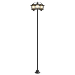 vidaXL Lampion z 3 głowicami Czarny 16 x 16 x 187 cm Aluminium i ABS