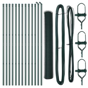 vidaXL Słupek ogrodzeniowy. Zielony 25 x 1,4 m (25 mm siatka)