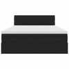 vidaXL Ł&oacute;żko z miejscem do przechowywania Czarny 140 x 200 cm Aksamit