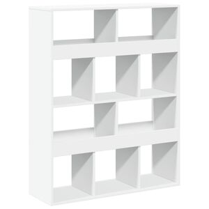 vidaXL Regał, biały, 100x33x125,5 cm, materiał drewnopochodny