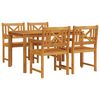 vidaXL Zestaw do jadalni w ogrodzie 5 pcs Brązowy Lite Drewno Akacji
