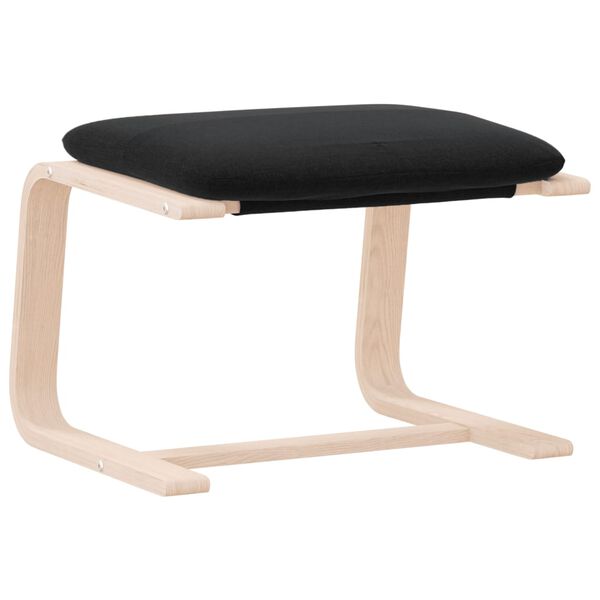 vidaXL Podn&oacute;żek, czarny, 51x41x40 cm, tapicerowany tkaniną