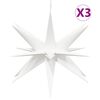 vidaXL Ozdoby świetlne z LED, 3 szt., składane, białe, 57 cm