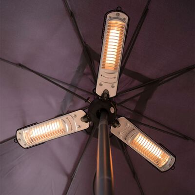 Sunred Grzejnik parasolowy, 2000 W, halogen, czarno-srebrny PH10