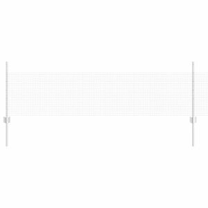 vidaXL Ogrodzenie z słupkiem Srebrny 0,5 x 25 m Stal