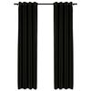vidaXL Zasłony stylizowane na lniane, 2 szt., antracyt, 140x245 cm
