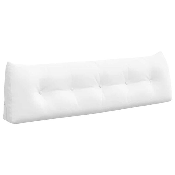 vidaXL Poduszka na plecy Biały 160 x 24 x 50 cm tkanina